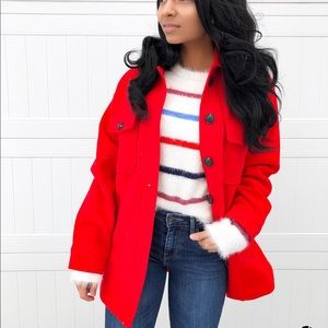 Longline Button Front Coat